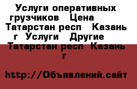 Услуги оперативных грузчиков › Цена ­ 250 - Татарстан респ., Казань г. Услуги » Другие   . Татарстан респ.,Казань г.